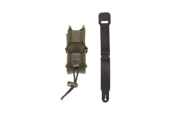 The High Speed Gear olive drab green taco pistol magazine pouch is made from cordura and features polymer side brackets